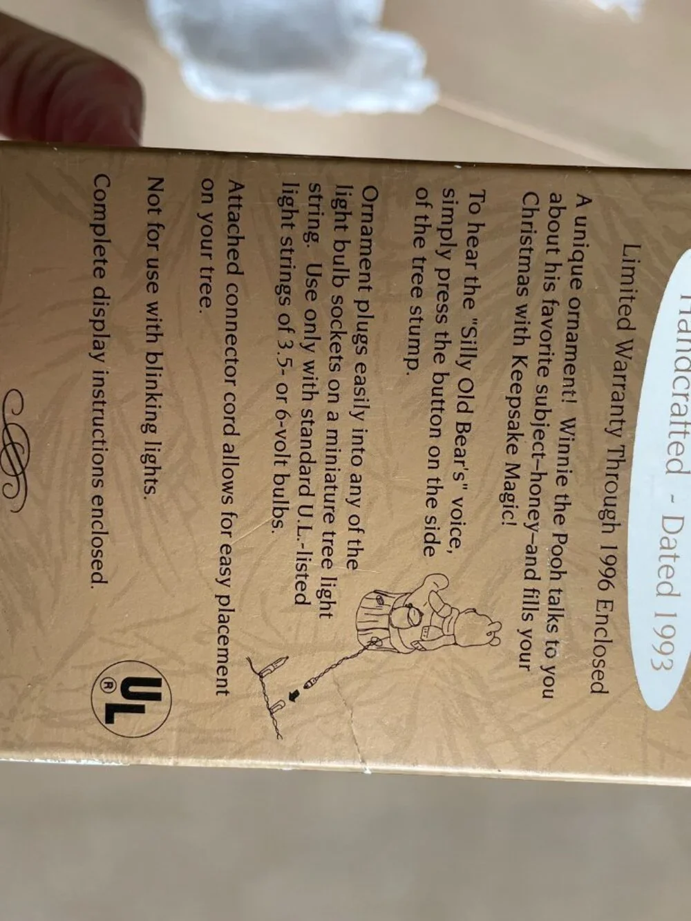 Entire Closet $5! Vintage 1993 Hallmark Keepsake Magic Winnie The Pooh Ornament